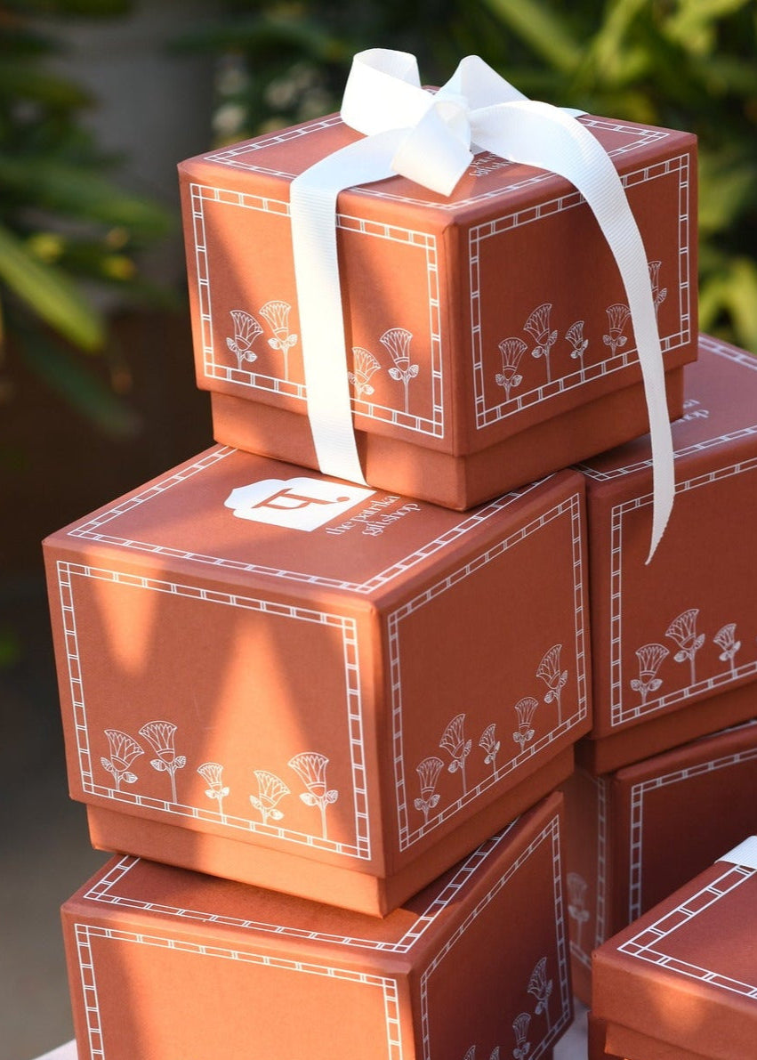 The Blue Egyptian Palm Leaves Mug