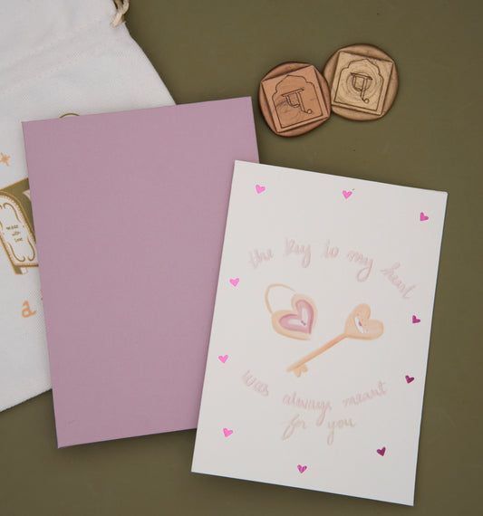 The Key to My Heart – Timeless Love Note Card