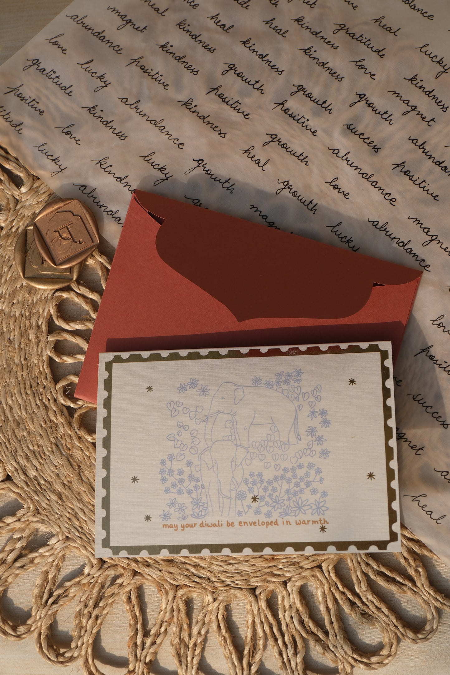 'warm diwali' card