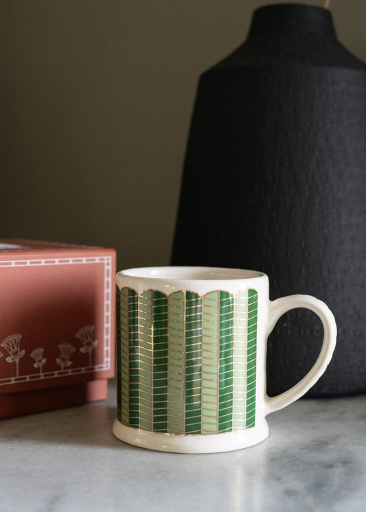 The Green Egyptian Palm Leaves Mug