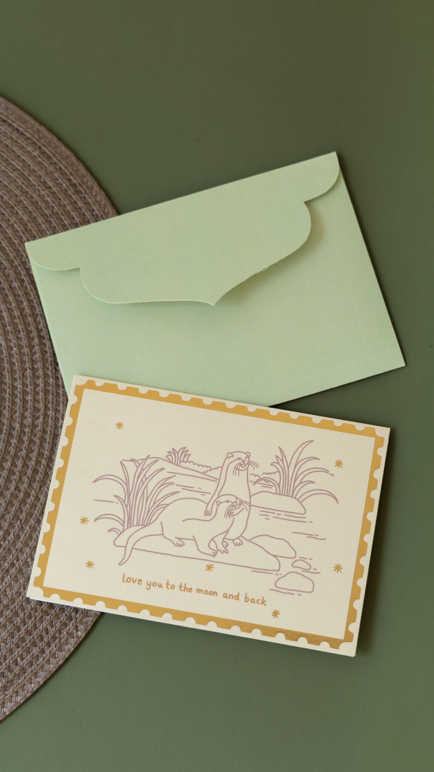 'to the moon and back' card