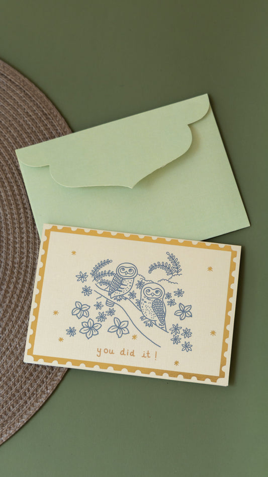 'you did it' card