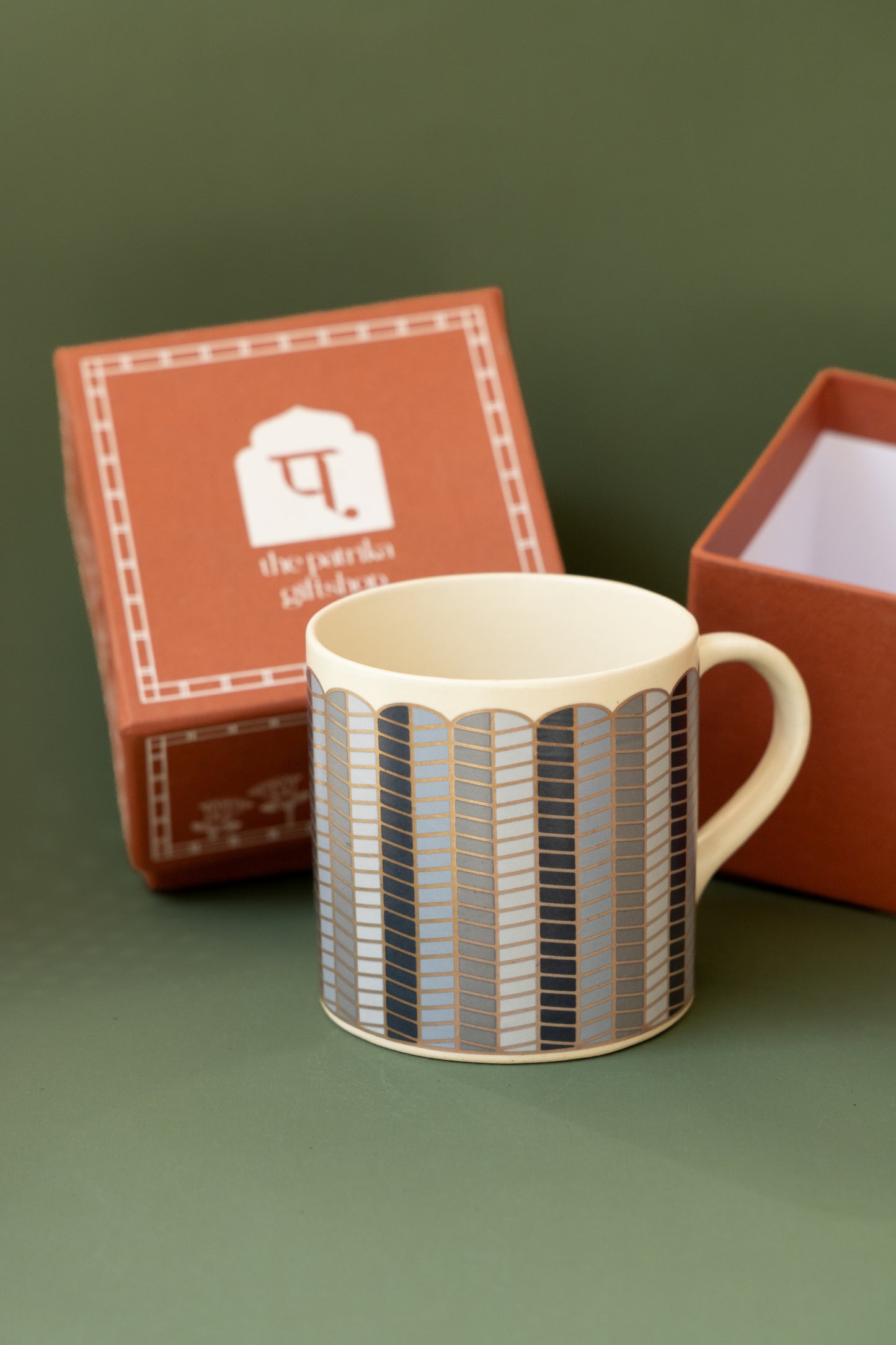 The Blue Egyptian Palm Leaves Mug